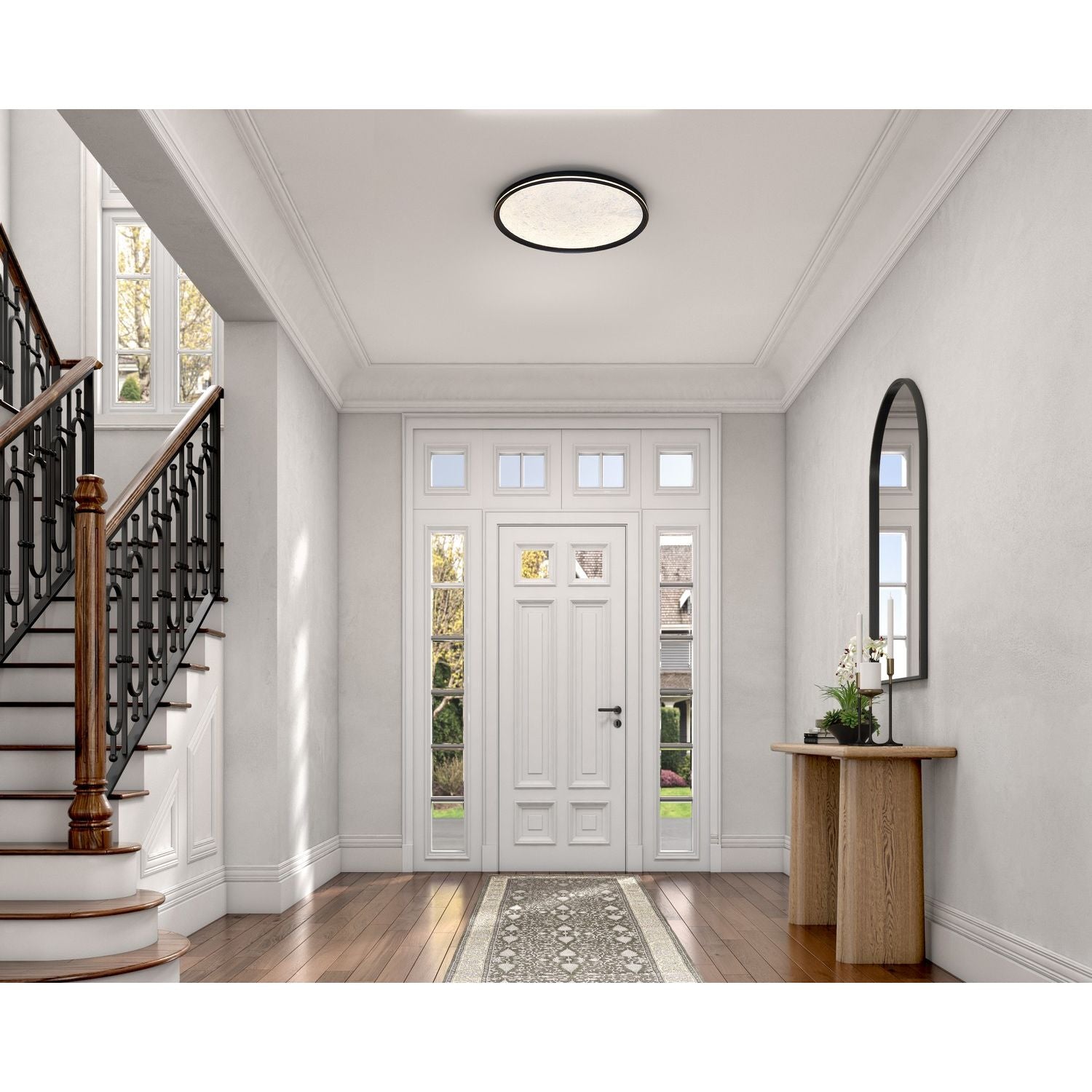 Artcraft Canada - AC6875BK - LED Flush Mount - Luna - Black