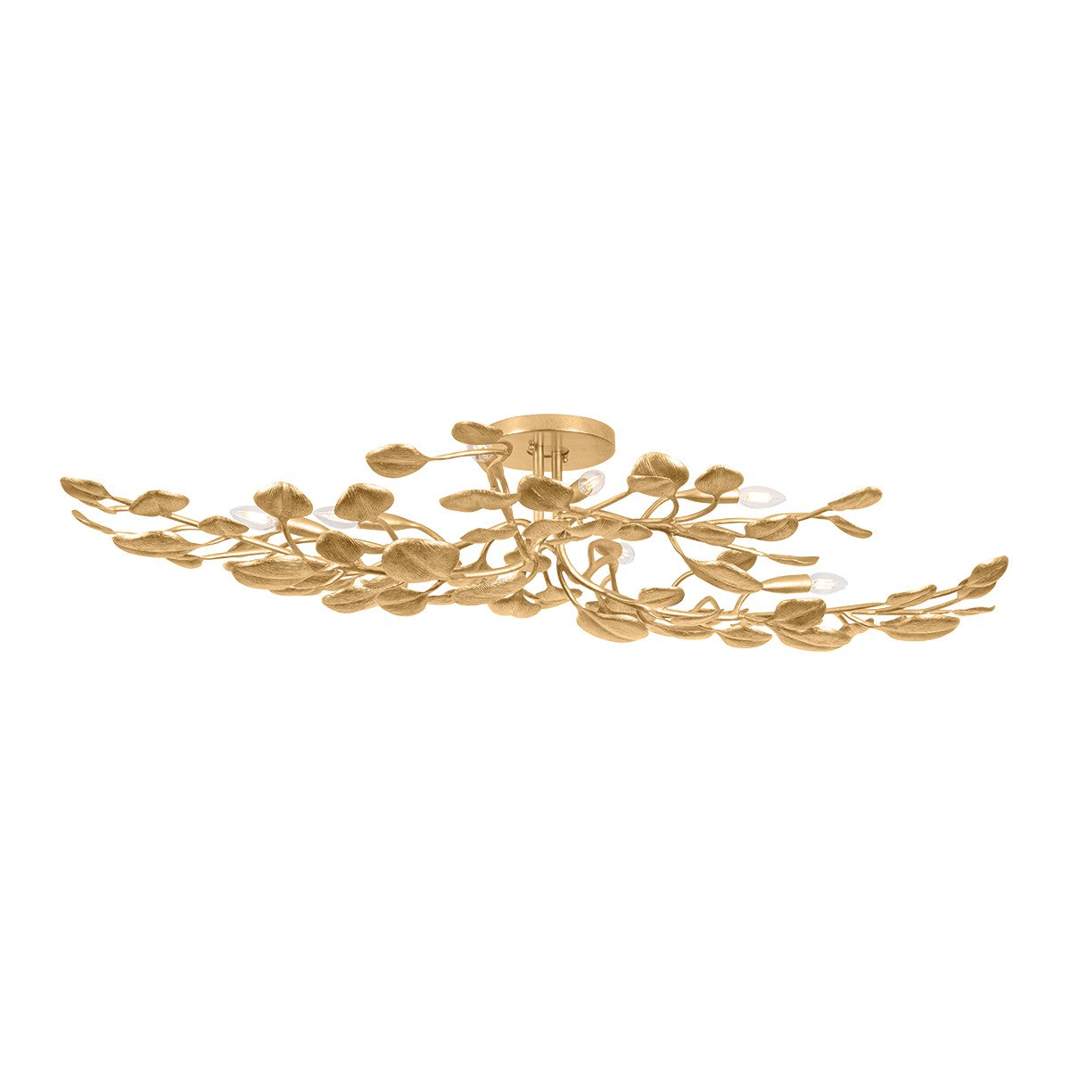 Corbett Lighting Canada - 499-30-VGL - Eight Light Semi Flush Mount - Menorca - Vintage Gold Leaf