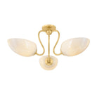 Mitzi Canada - H1064603-AGB - Three Light Semi Flush Mount - Reva - Aged Brass