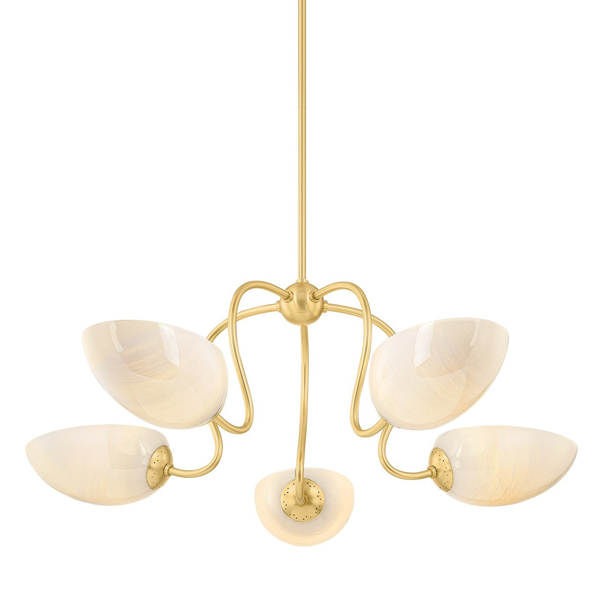 Mitzi Canada - H1064805-AGB - Five Light Chandelier - Reva - Aged Brass