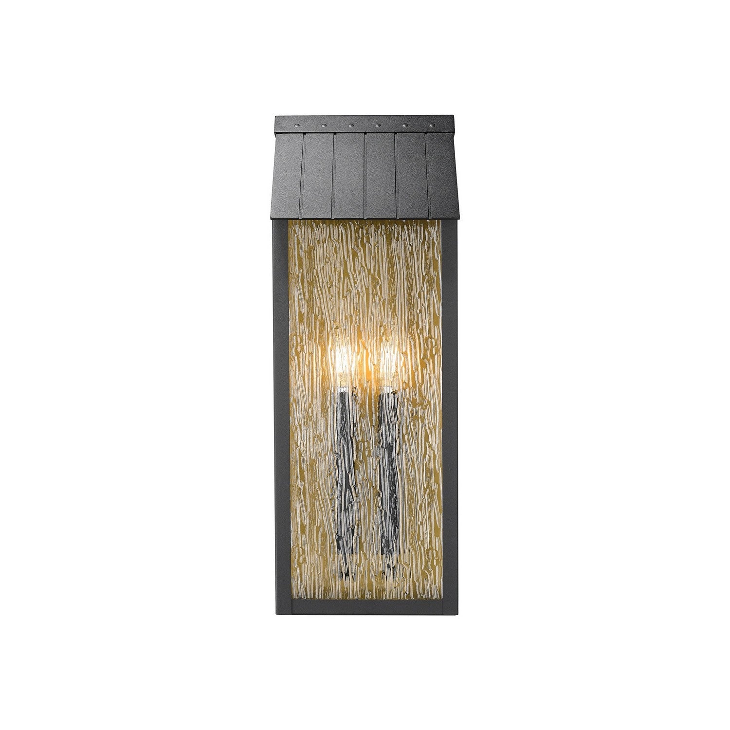 Artcraft Canada - AC8058BK - Deux lampes d'extérieur Murale - Pointe - Noir, Laiton