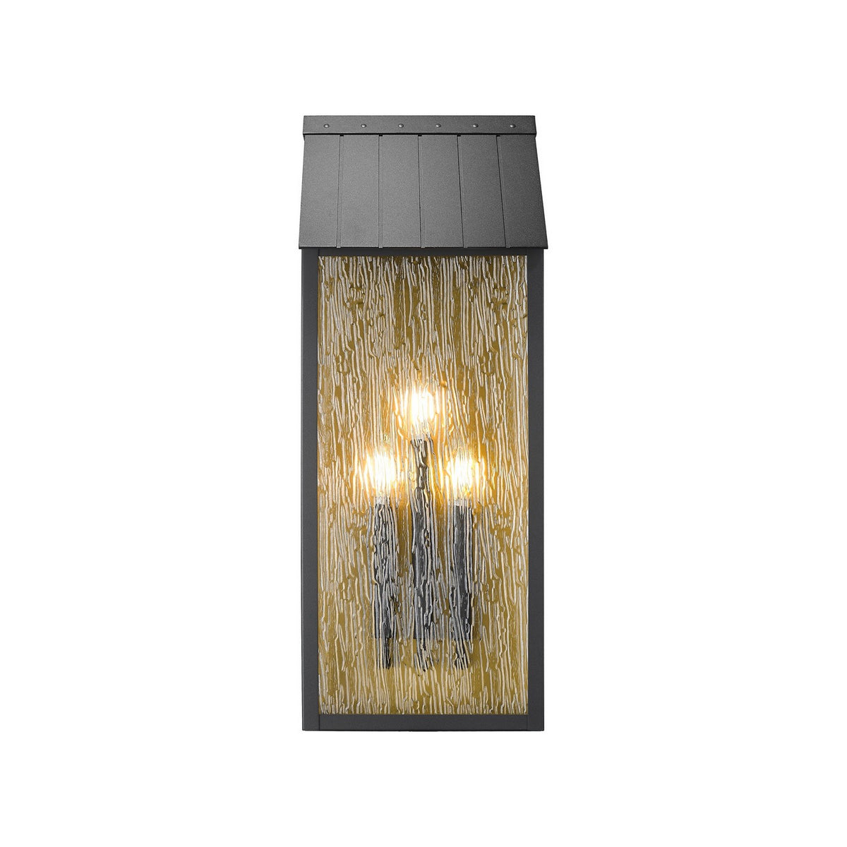 Artcraft Canada - AC8059BK - Two Light Outdoor Wall Sconce - Point - Black, Brass