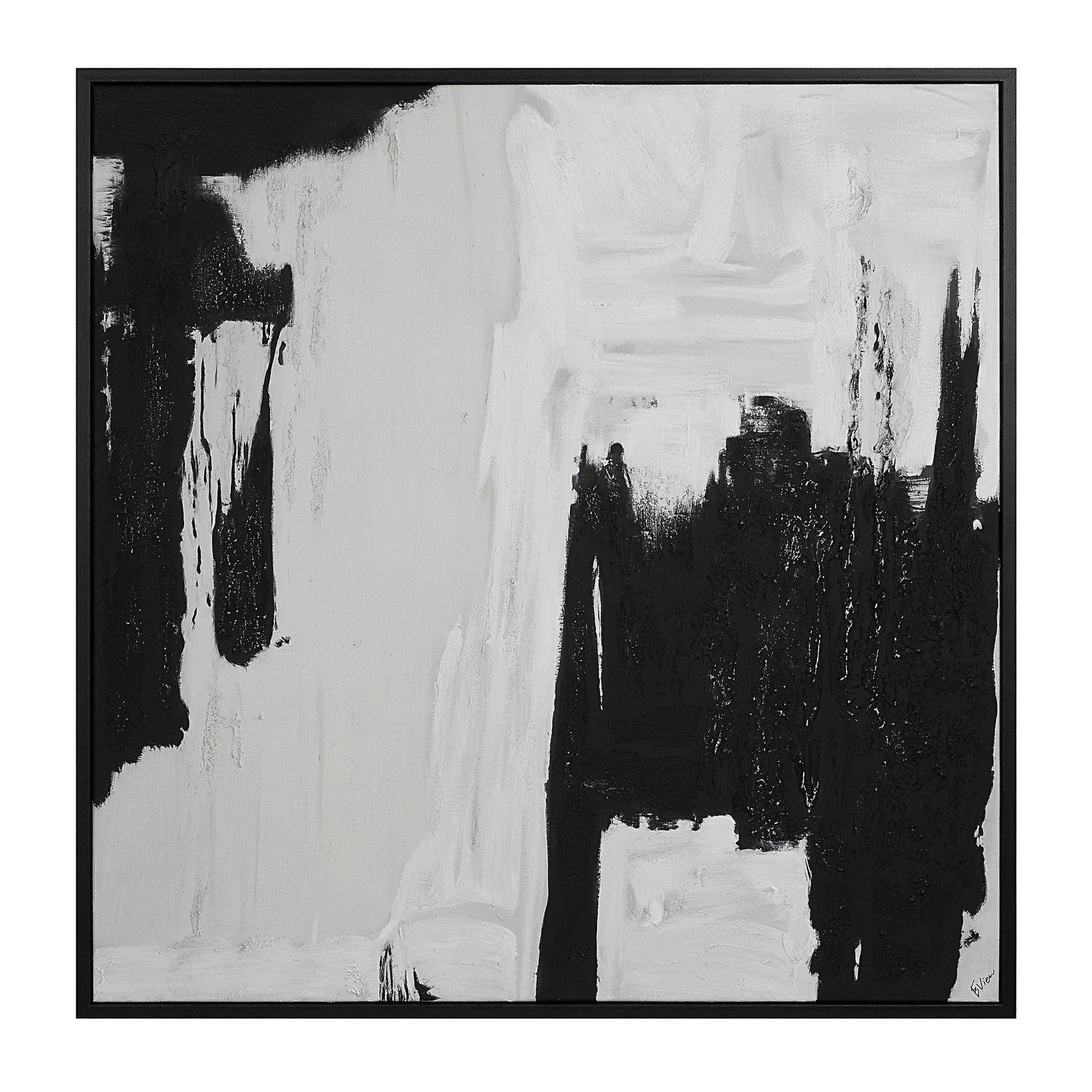 Renwil Canada - OL2185 - Canvas Art - Nantes - Painted Matte Black