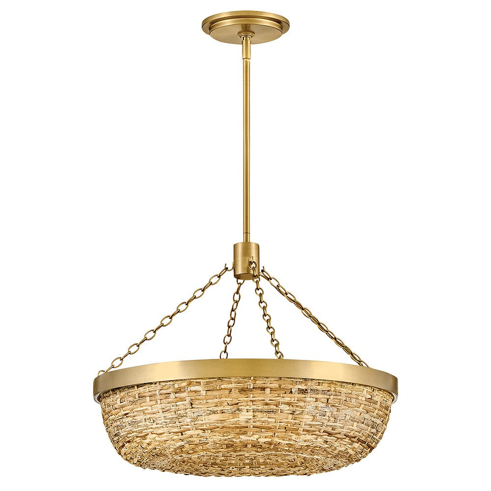 Hinkley Canada - 48423LCB-NAT - LED Convertible Semi-Flush Mount - Sanibel - Lacquered Brass