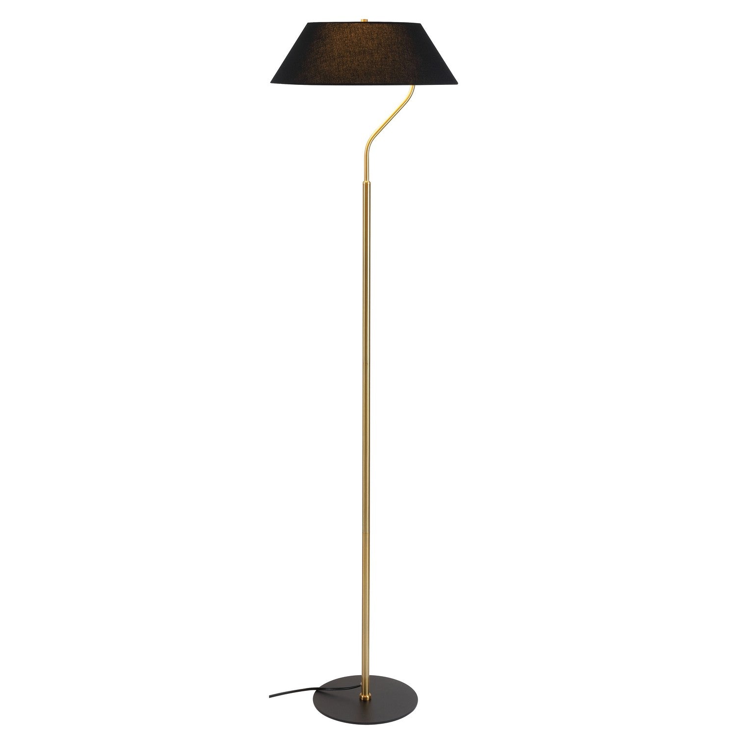 Dainolite Canada - GRD-641F-AGB-MB-BK - One Light Floor Lamp - Geraldine - Aged Brass & Matte Black