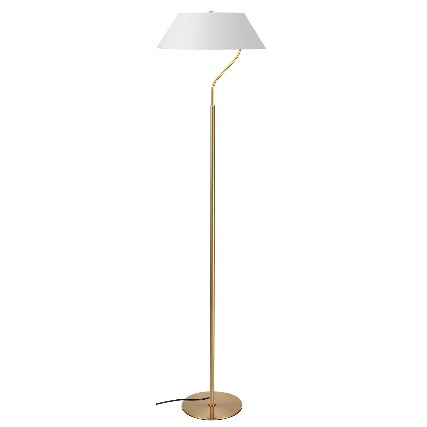 Dainolite Canada - GRD-641F-AGB-MB-BK - One Light Floor Lamp - Geraldine - Aged Brass & Matte Black