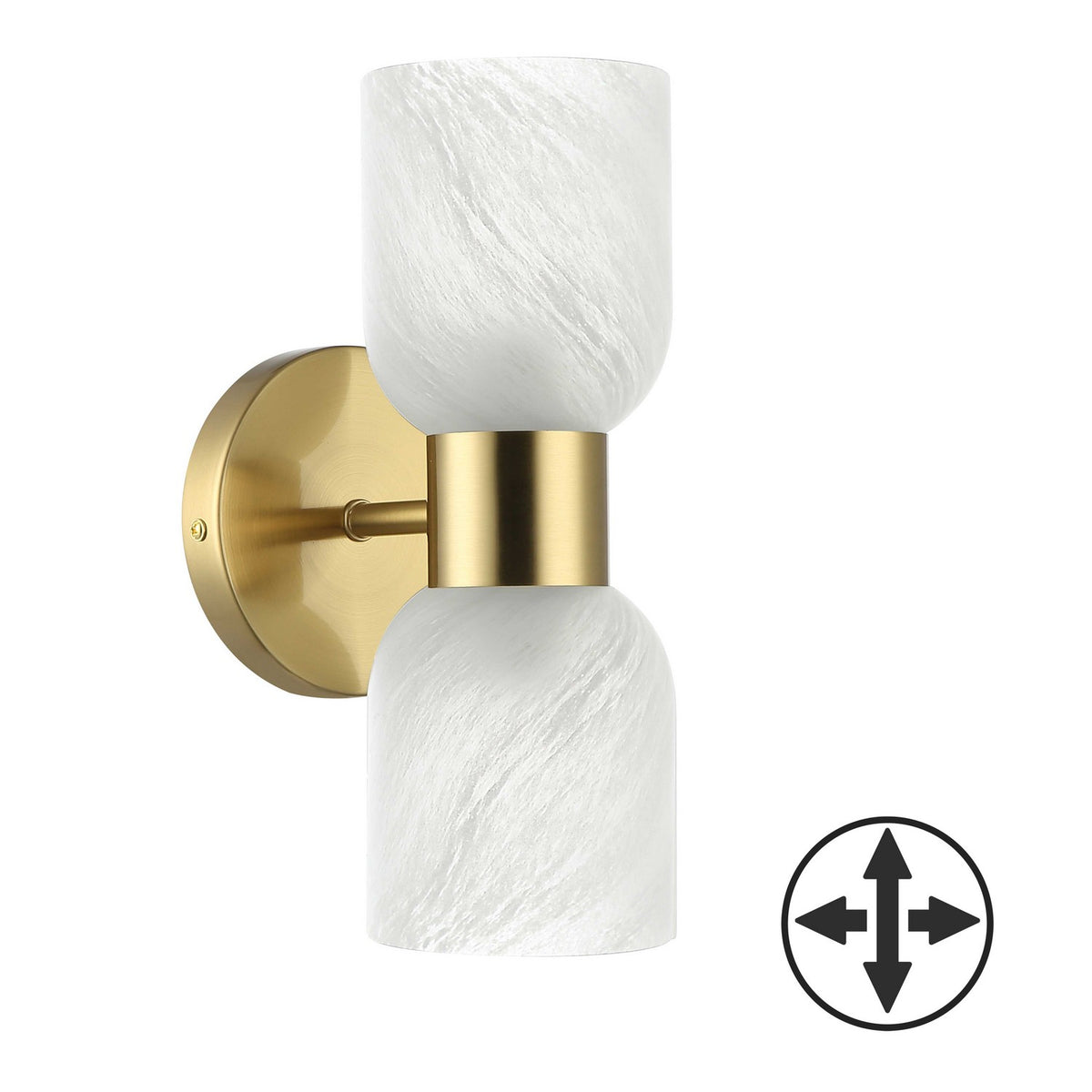 Dainolite Canada - VND-102W-AGB-ALB - Two Light Wall Sconce - Vonda - Aged Brass