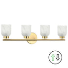 Dainolite Canada - VND-294W-AGB-ALB - Four Light Vanity - Vonda - Aged Brass