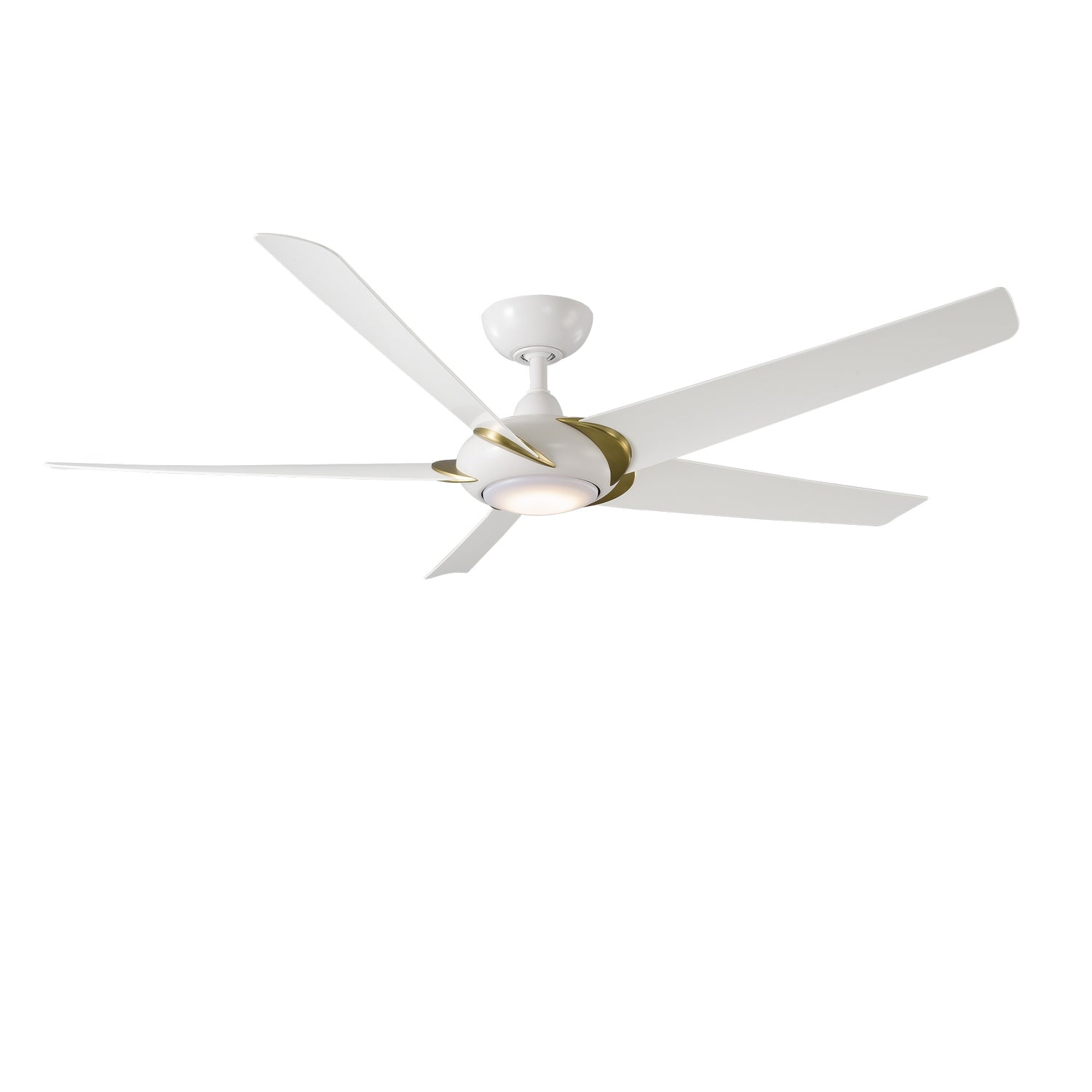 Modern Forms Fans Canada - FR-W2304-62L27SBMW - 62"Ceiling Fan - Lucid - Soft Brass Arms/Matte White