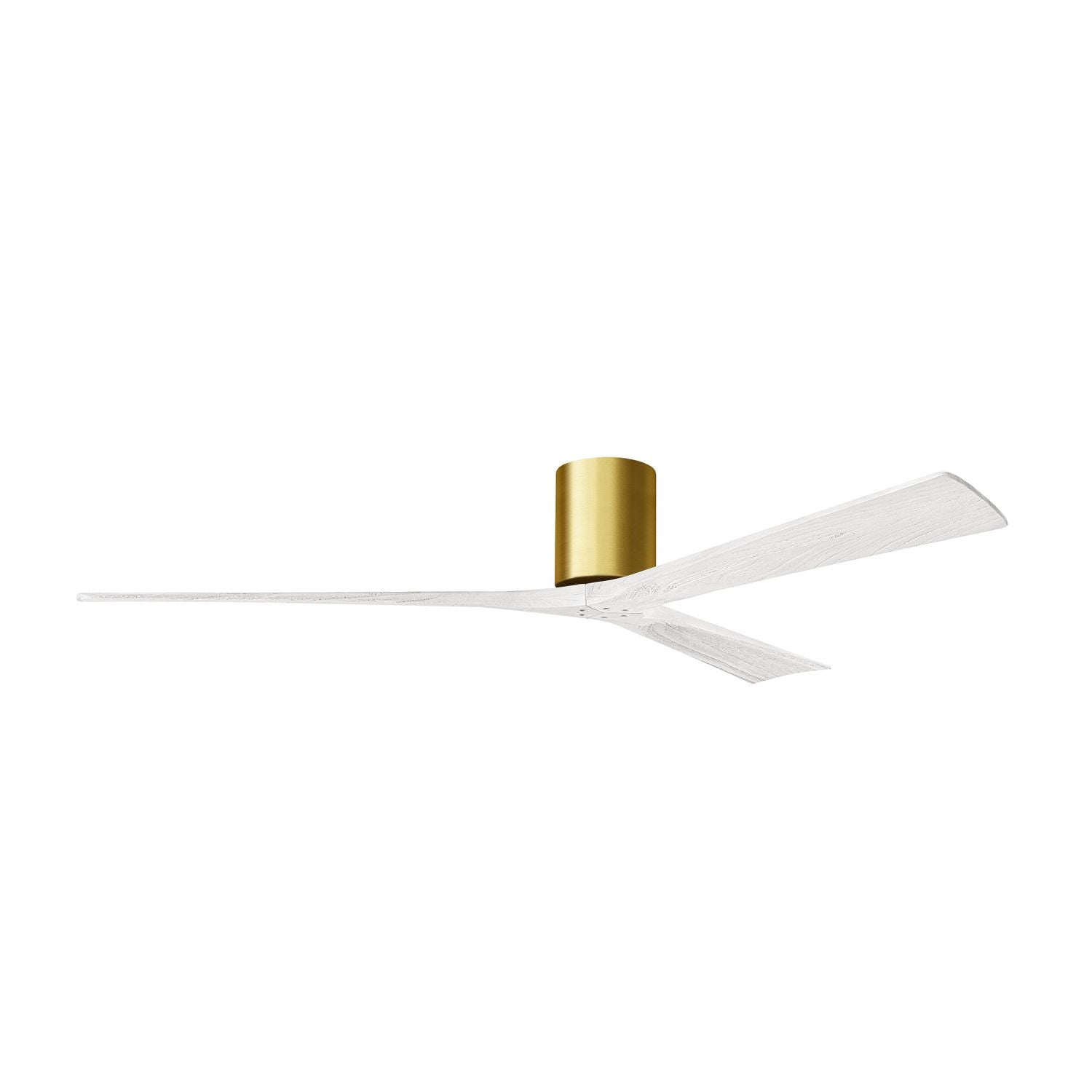 Matthews Fan Company - IR3H-BRBR-MWH-72 - 72"Ceiling Fan - Irene-3H - Brushed Brass
