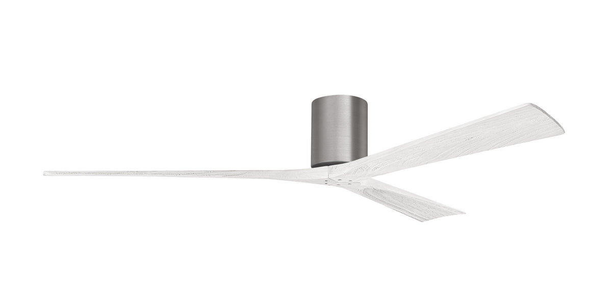 Matthews Fan Company - IR3H-BP-MWH-72 - 72"Ceiling Fan - Irene-3H - Brushed Pewter