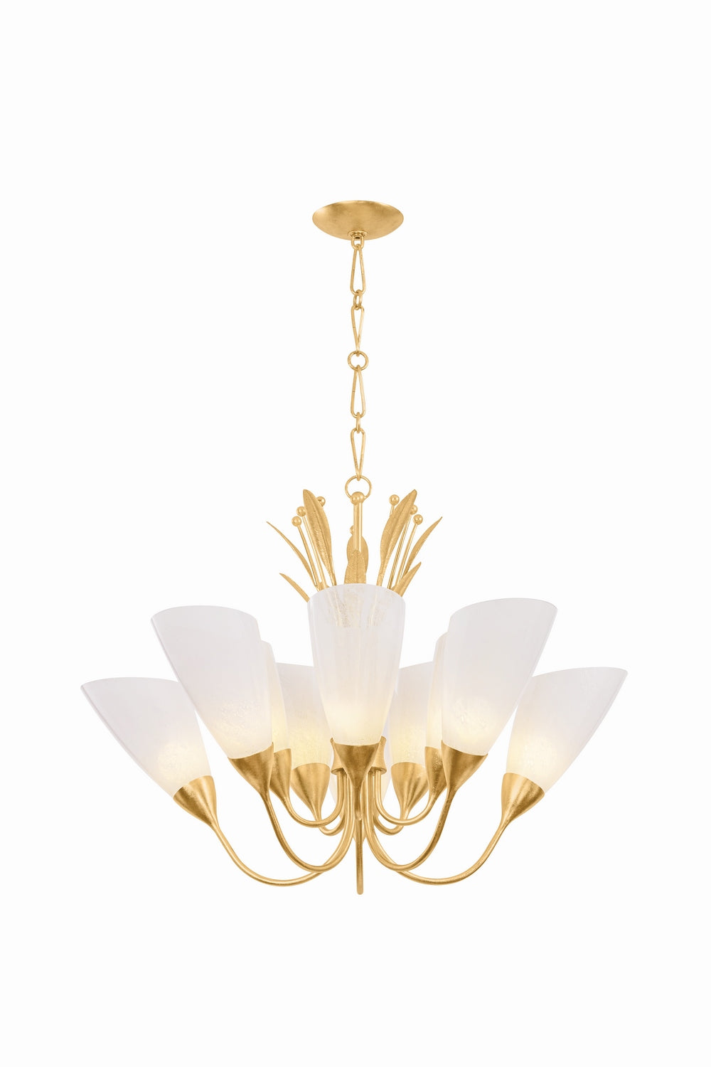 Hudson Valley Canada - 9542-VGL - One Light Chandelier - Forest Glen - Vintage Gold Leaf