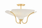 Hudson Valley Canada - AH4619-AGB - Three Light Semi Flush Mount - Gerhard - Aged Brass
