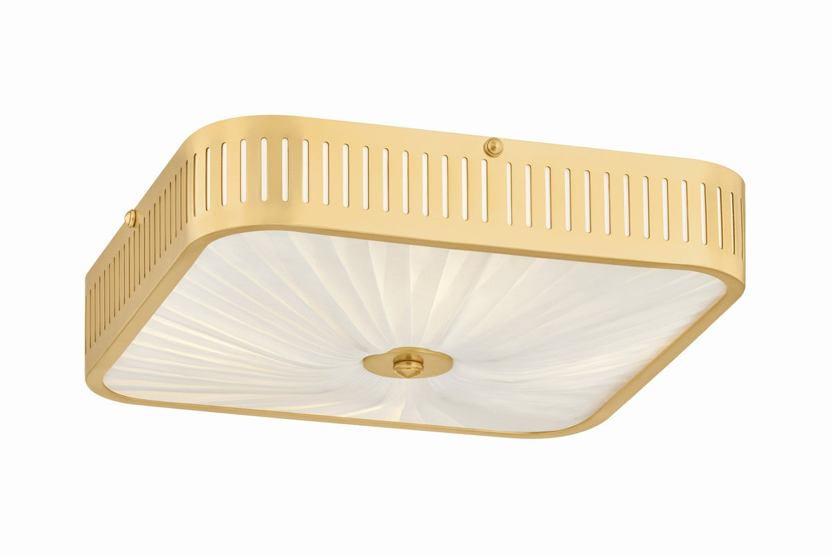 Hudson Valley Canada - AH4704-AGB - Four Light Semi Flush Mount - Henri - Aged Brass