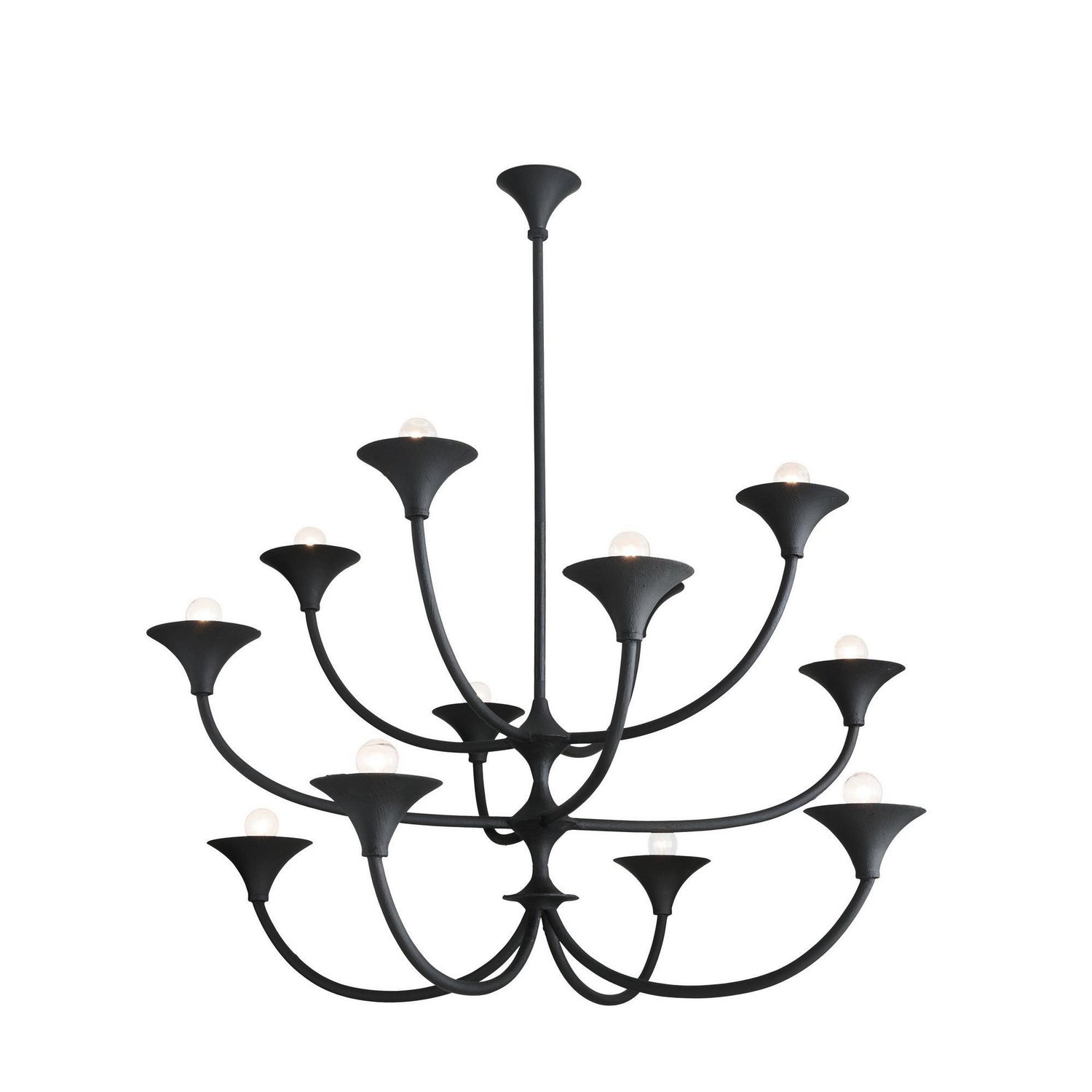 Arteriors - DLI09 - 12 Lumière Suspendu - Larkin - Gesso noir