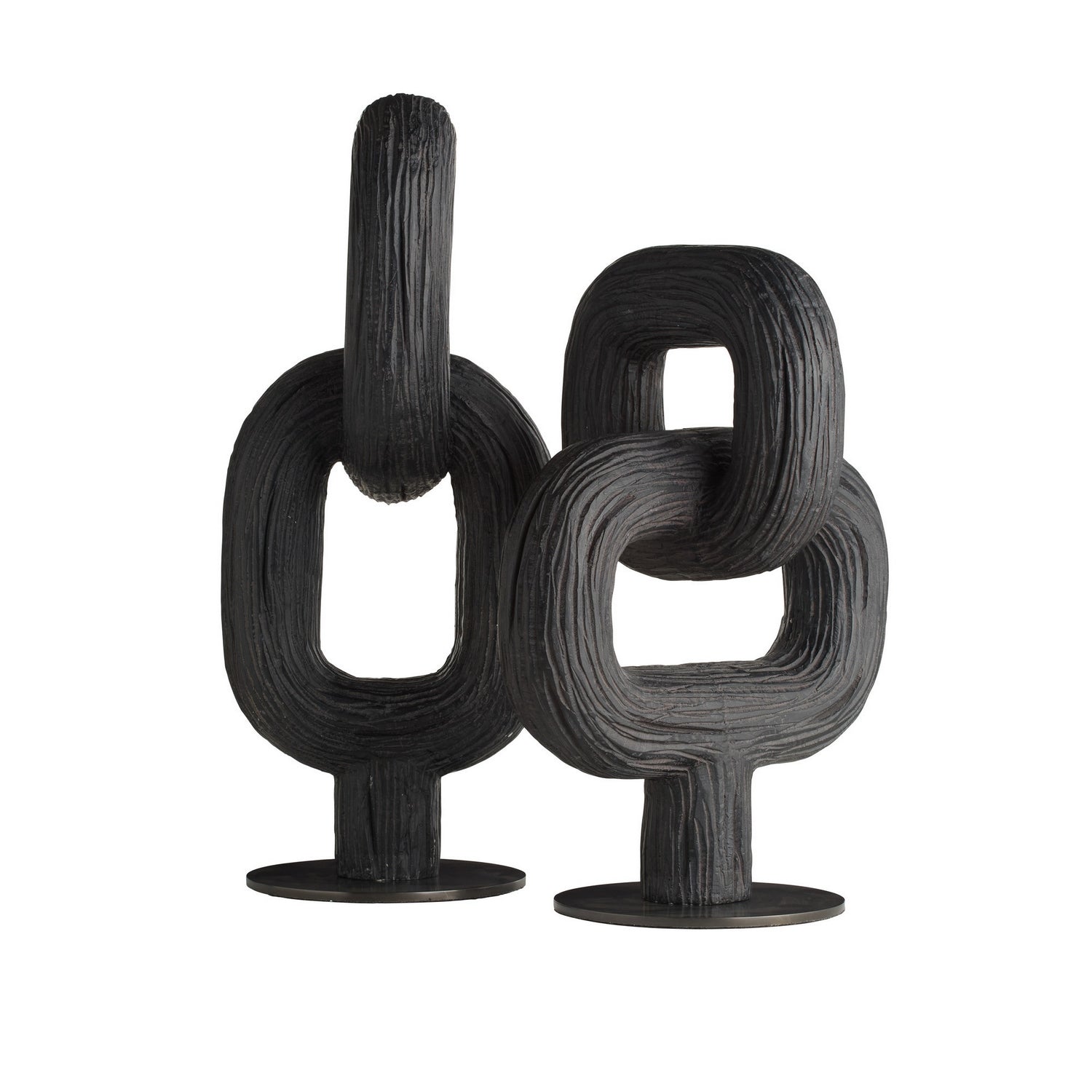 Arteriors - ASC41 - Sculptures, Ensemble de 2 - Merritt - Ébène