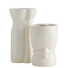 Arteriors - AVC16 - Vases, lot de 2 - Maud - Ivoire craquelé