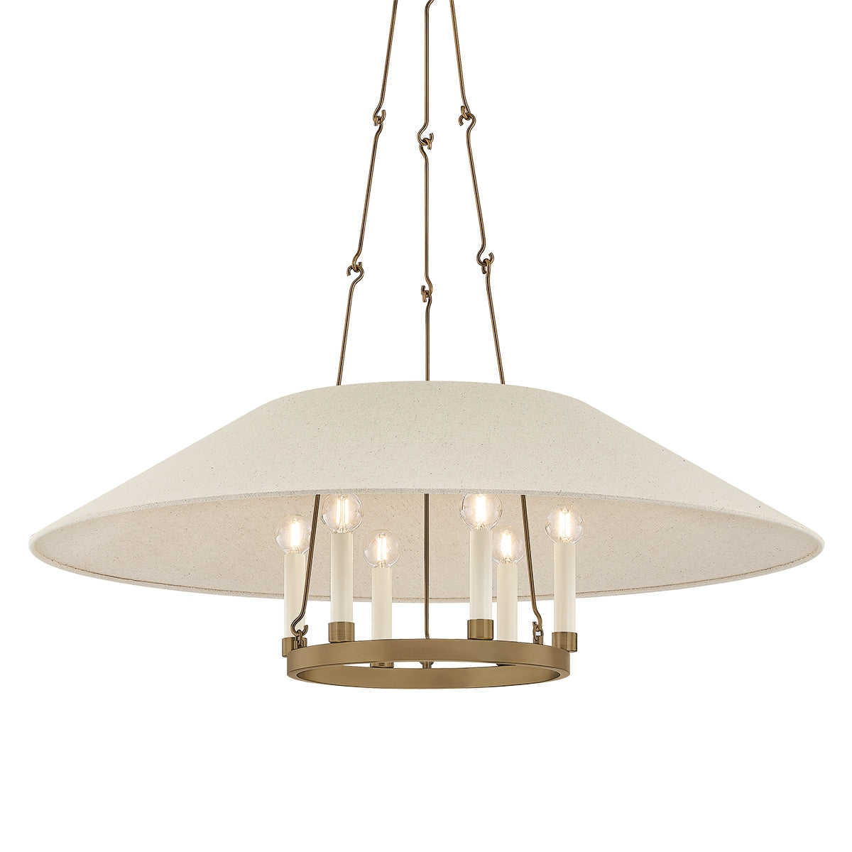Troy Lighting Canada - F1638-PBR - Six Light Chandelier - Archive - Patina Brass