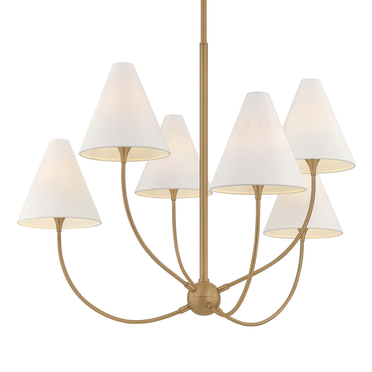 Troy Lighting Canada - F1941-PBR - Six Light Chandelier - Evermore - Patina Brass