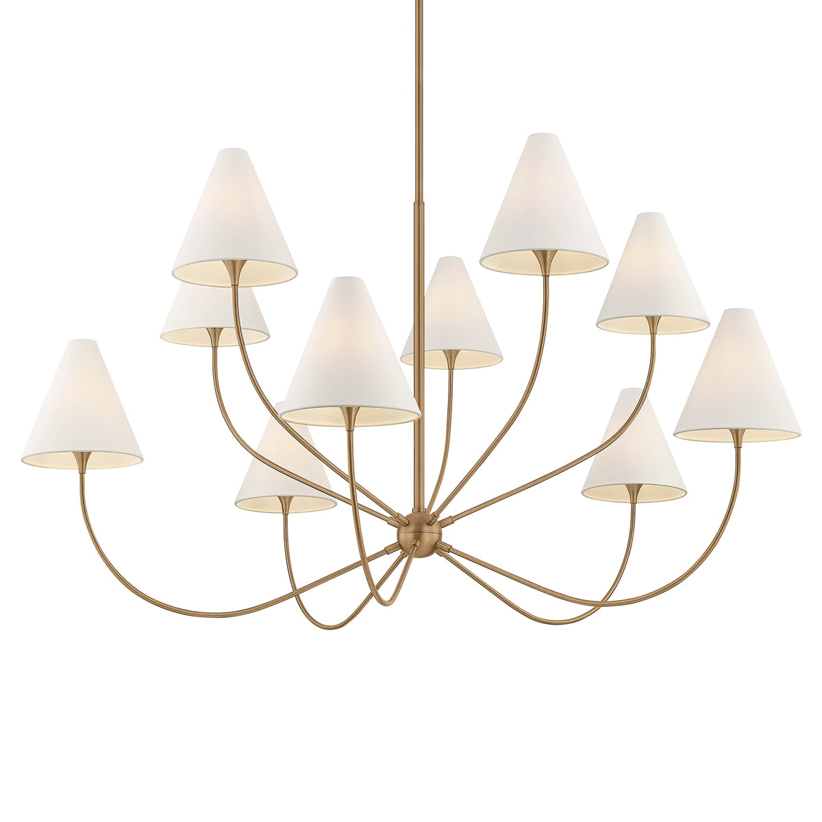 Troy Lighting Canada - F1960-PBR - Ten Light Chandelier - Evermore - Patina Brass
