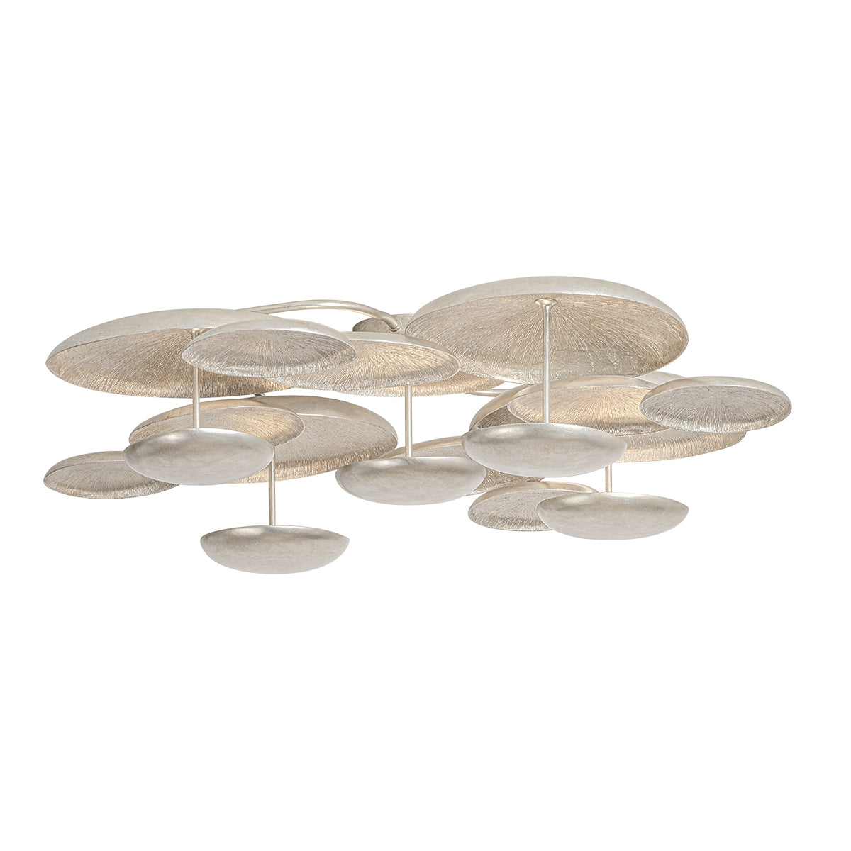 Corbett Lighting Canada - 522-43-TWL - Semi-éclairage LED Plafonnier - Fistral - Feuille d'argent texturée chaude