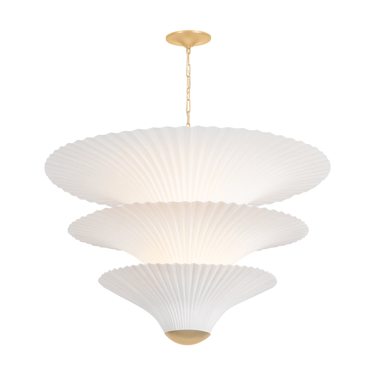 Corbett Lighting Canada - 533-40-VGL - Three Light Chandelier - Belluno - Vintage Gold Leaf