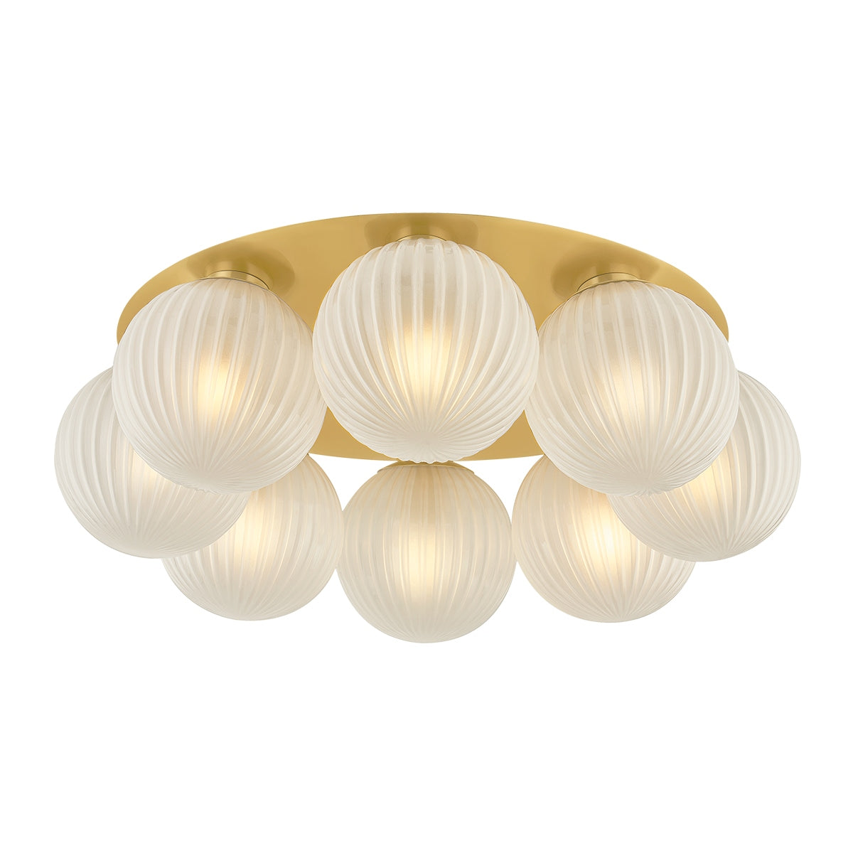 Corbett Lighting Canada - 536-24-VPB - Eight Light Flush Mount - Vernazza - Vintage Polished Brass
