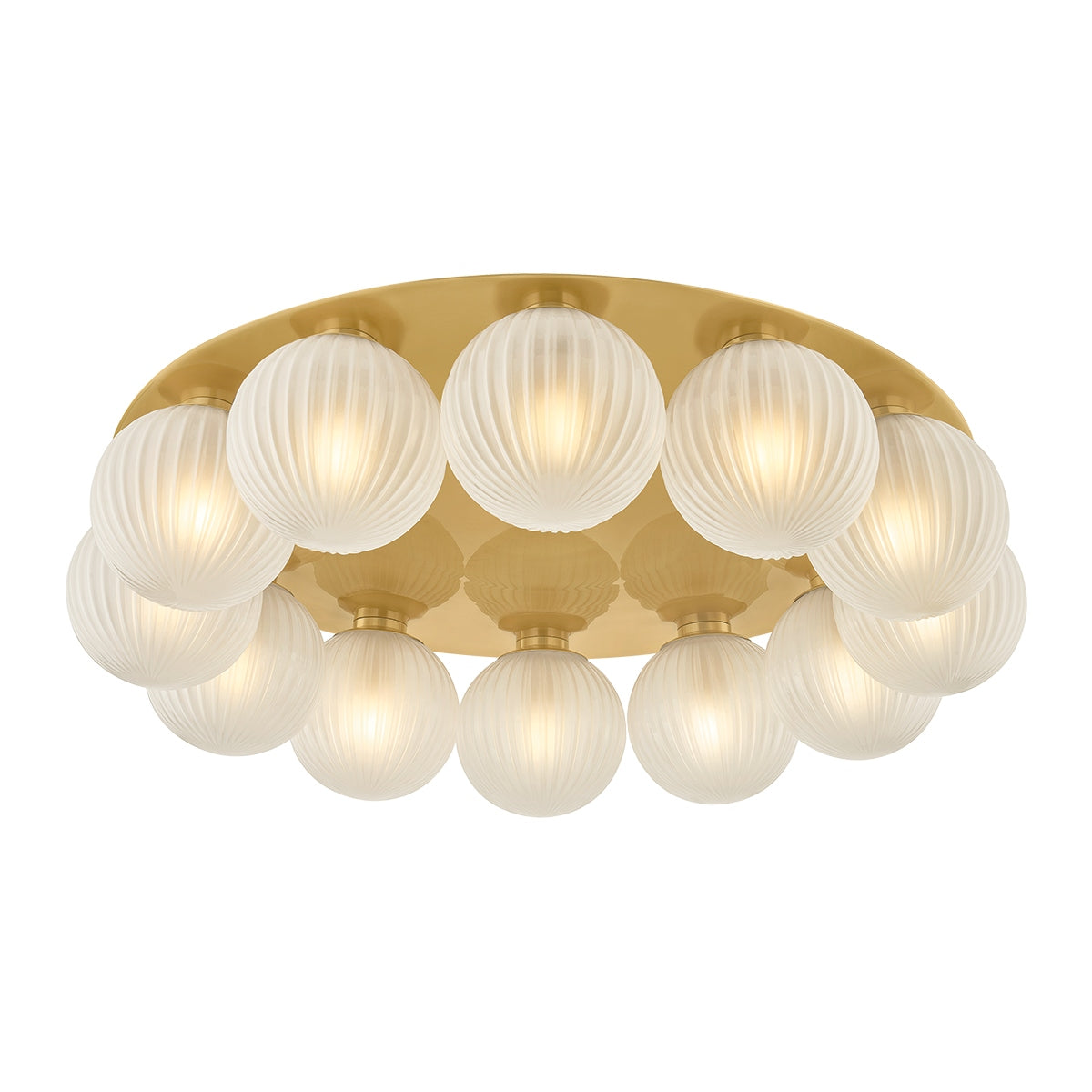 Corbett Lighting Canada - 536-32-VPB - 12 Light Flush Mount - Vernazza - Vintage Polished Brass