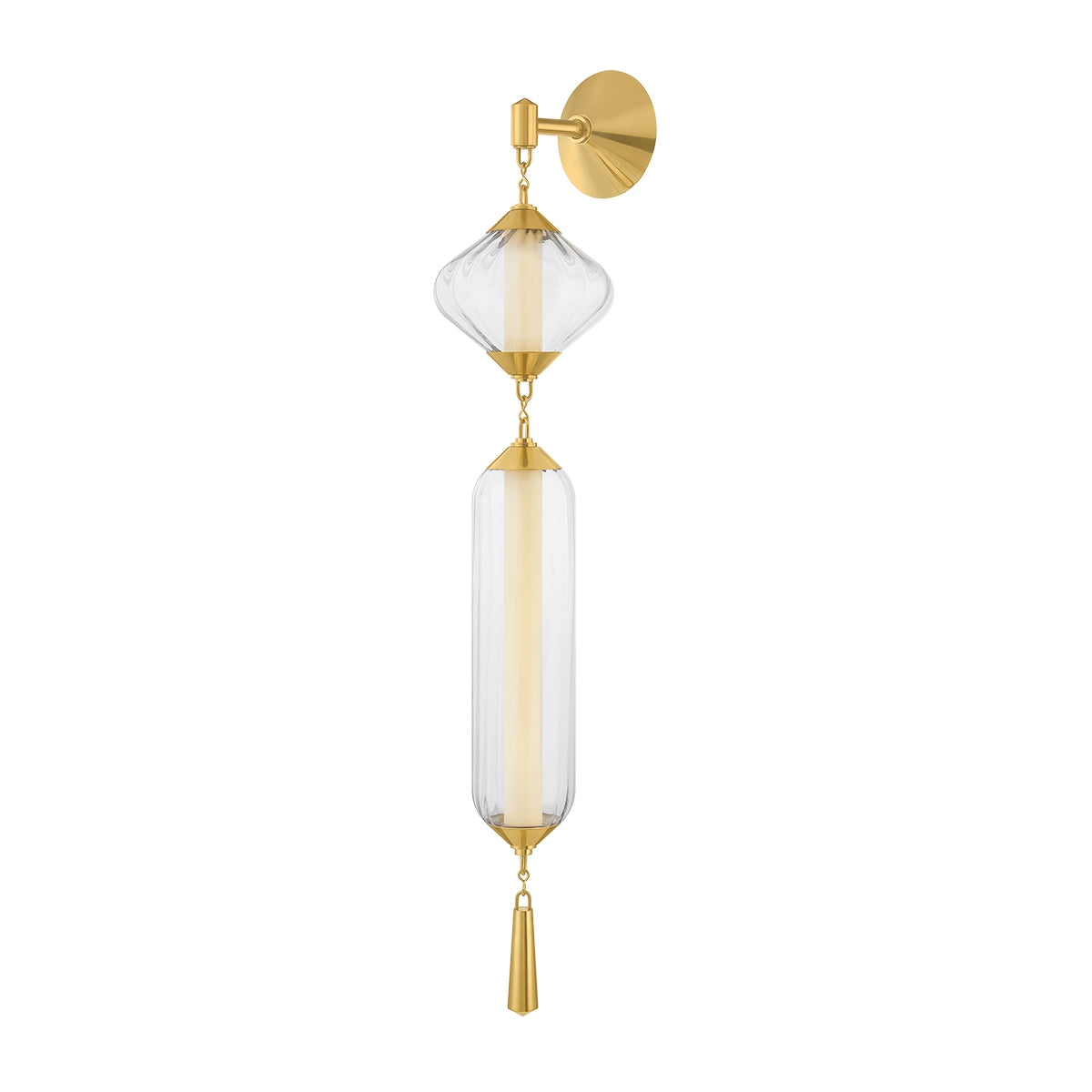 Corbett Lighting Canada - 545-02-VPB - DEL Murale - Fiorello - Laiton poli vintage