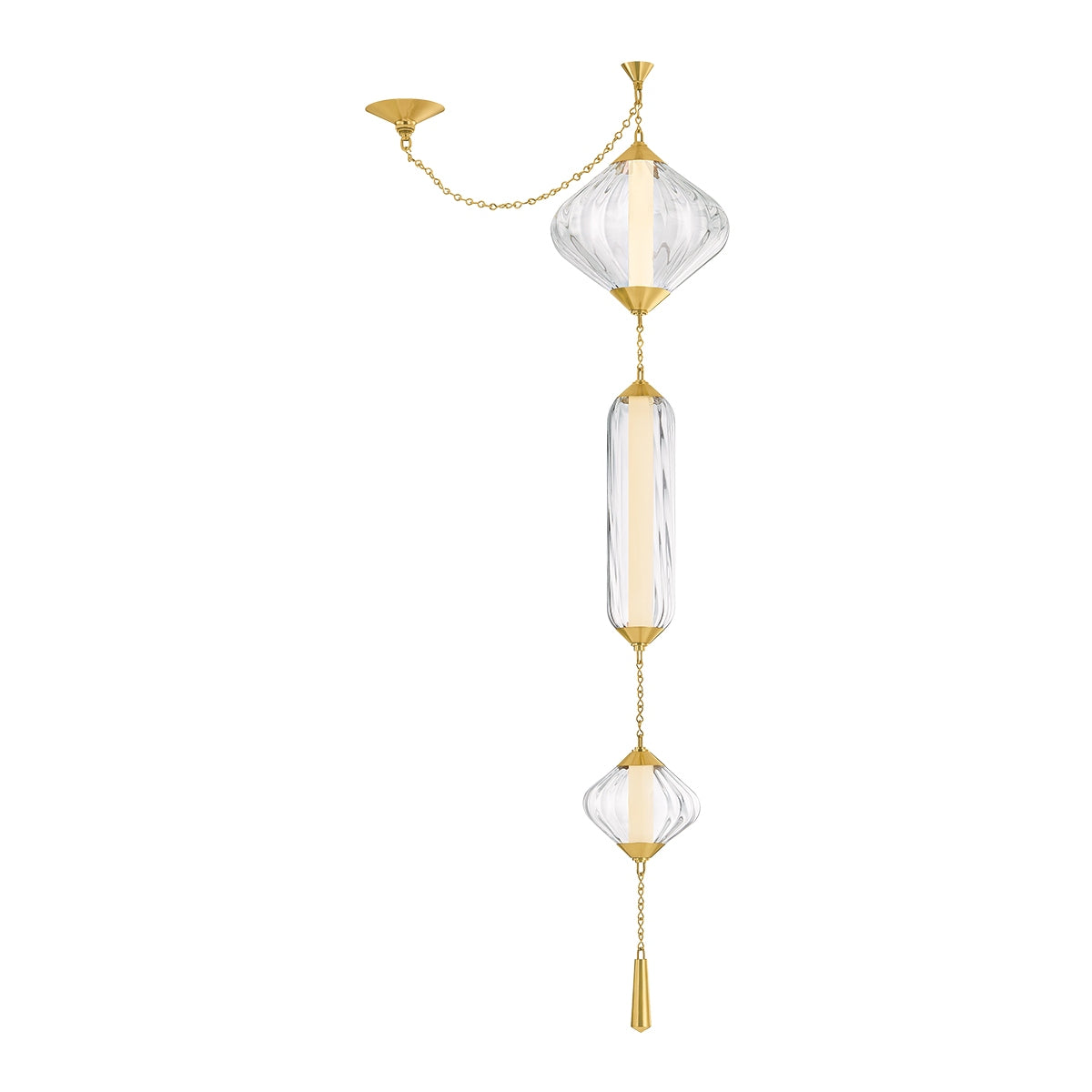 Corbett Lighting Canada - 545-13-VPB - DEL Suspension - Fiorello - Laiton poli vintage