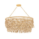 Corbett Lighting Canada - 552-09-VGL - Luminaire linéaire à neuf lampes Suspension - Naxos - Feuille d'or vintage