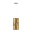 Éclairage Capital - 344613BWB - Une lampe Suspension - Archer - Bois blond et laiton mat