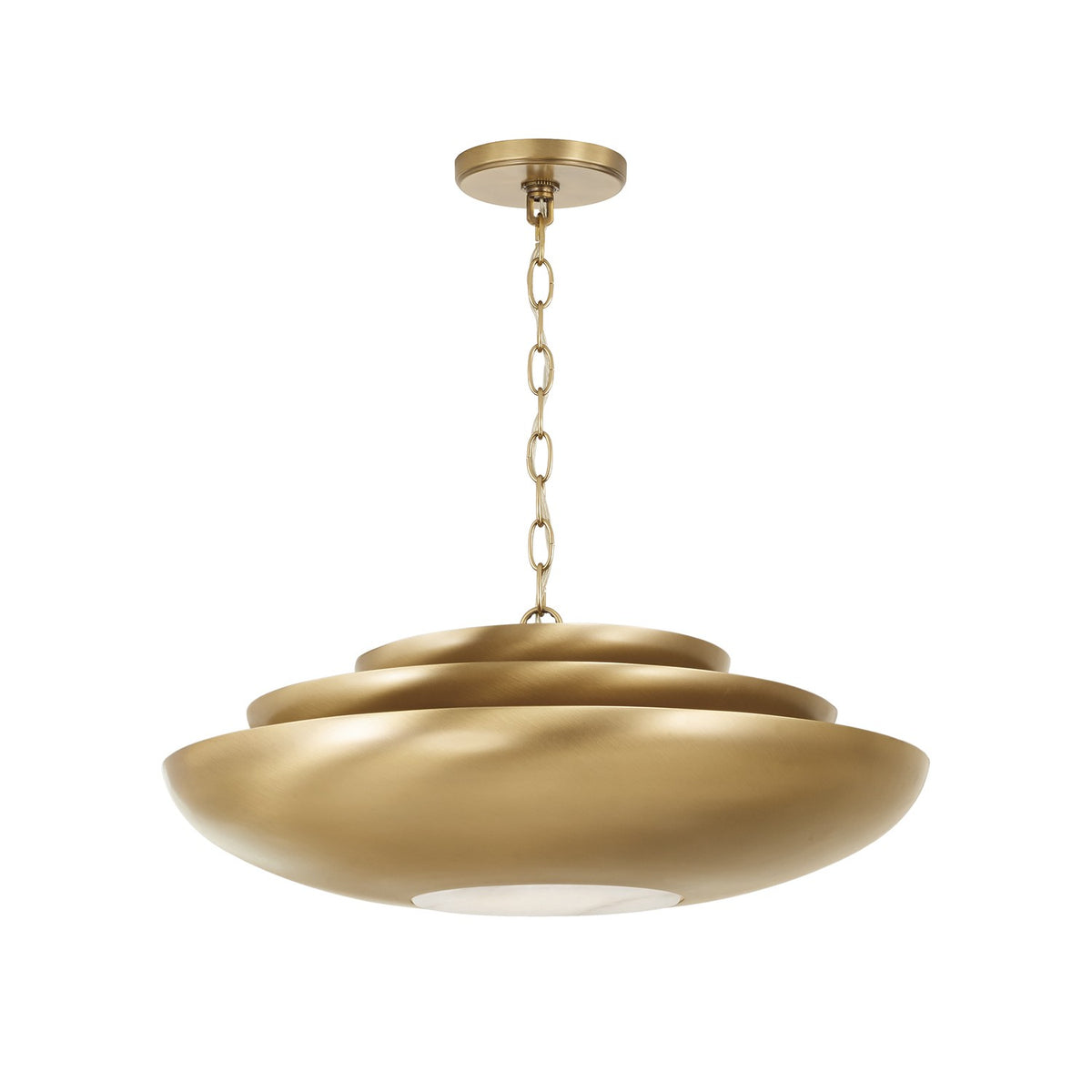 Éclairage Capital - 357711AD - Une lampe Suspension - Gia - Laiton vieilli