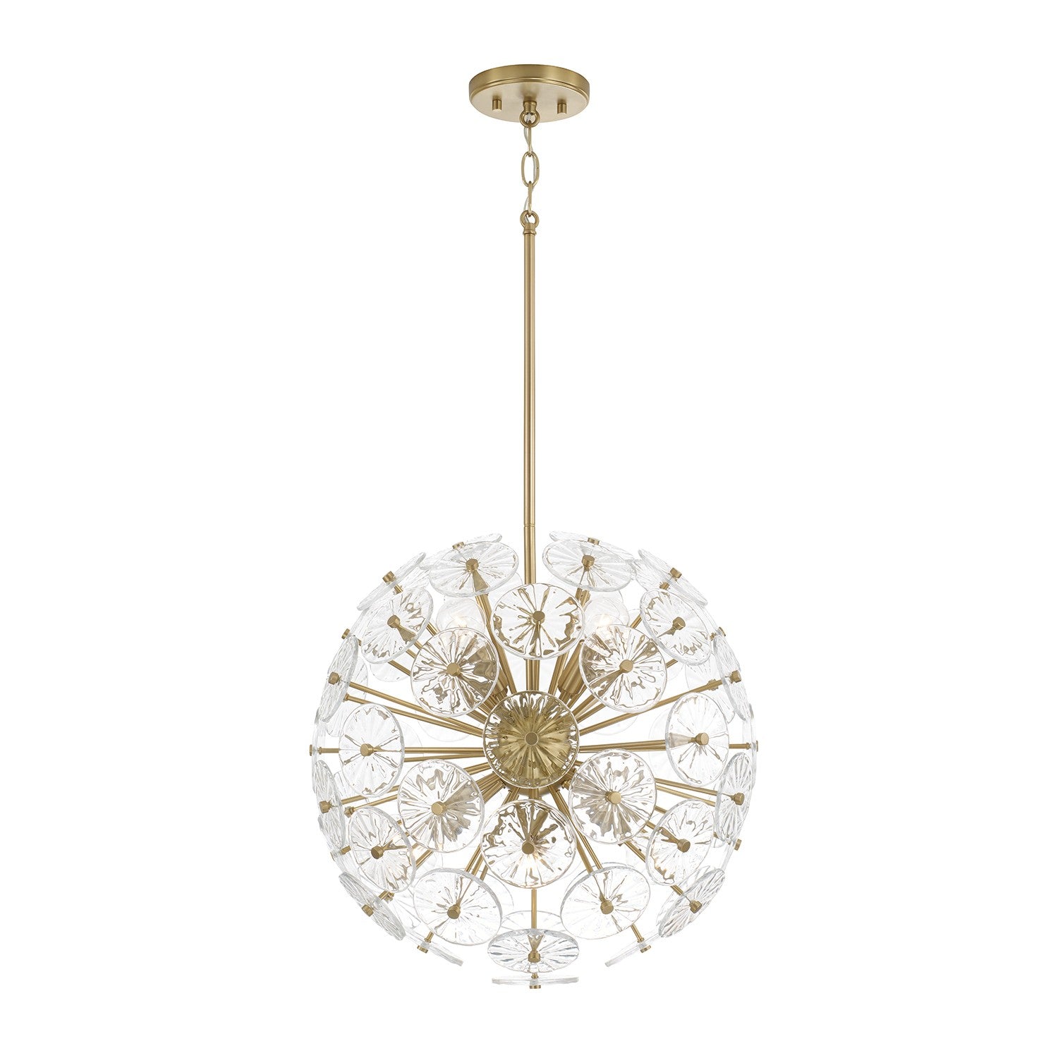 Éclairage Capital - 357881MA - Huit lampes Suspension - Emélie - Laiton mat