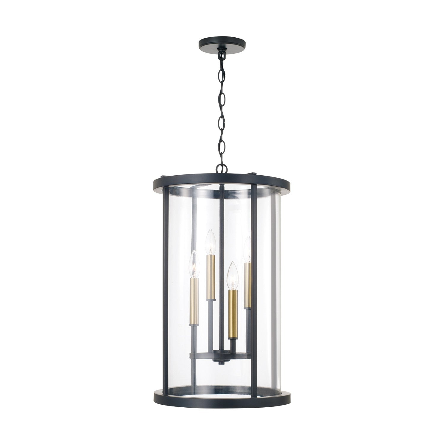 Capital Lighting - 358341ER - Four Light Pendant - Davis - Espresso and Brass