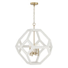 Capital Lighting - 358441WM - Four Light Pendant - Geo - Flat White and Matte Brass