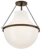 Hinkley Canada - 46893HZ - LED Semi-Plafonnier - Collins - Bronze Héritage