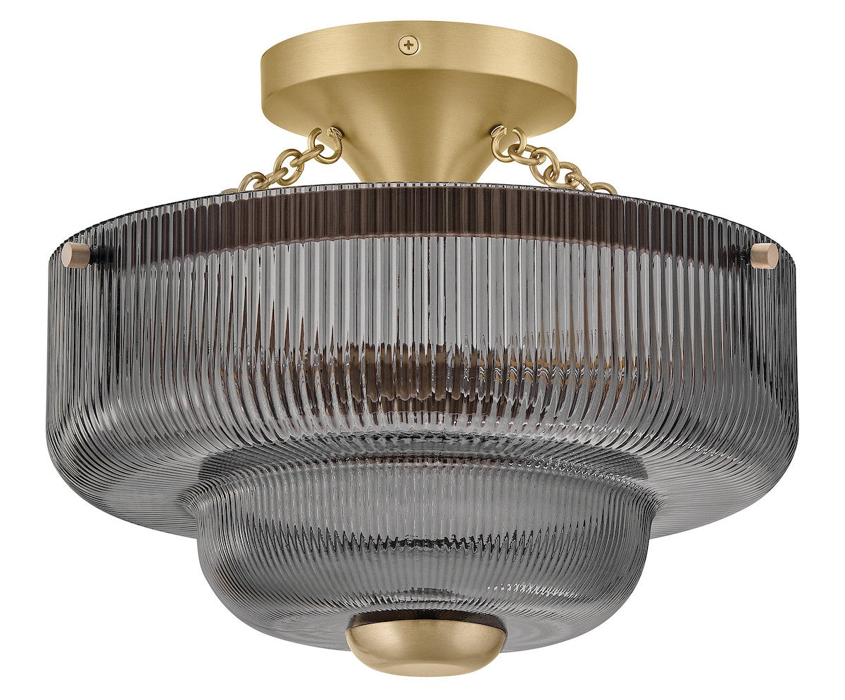 Hinkley Canada - 48571LCB-SM - LED Semi-Flush Mount - Adella - Lacquered Brass