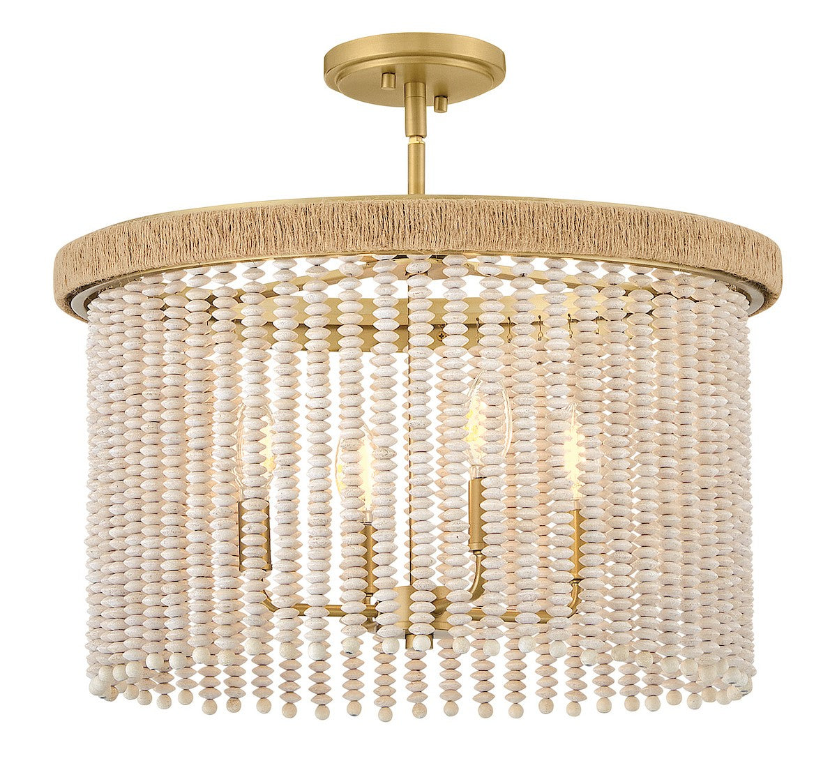 Hinkley Canada - 48607LCB - LED Convertible Semi-Flush Mount - Indra - Lacquered Brass
