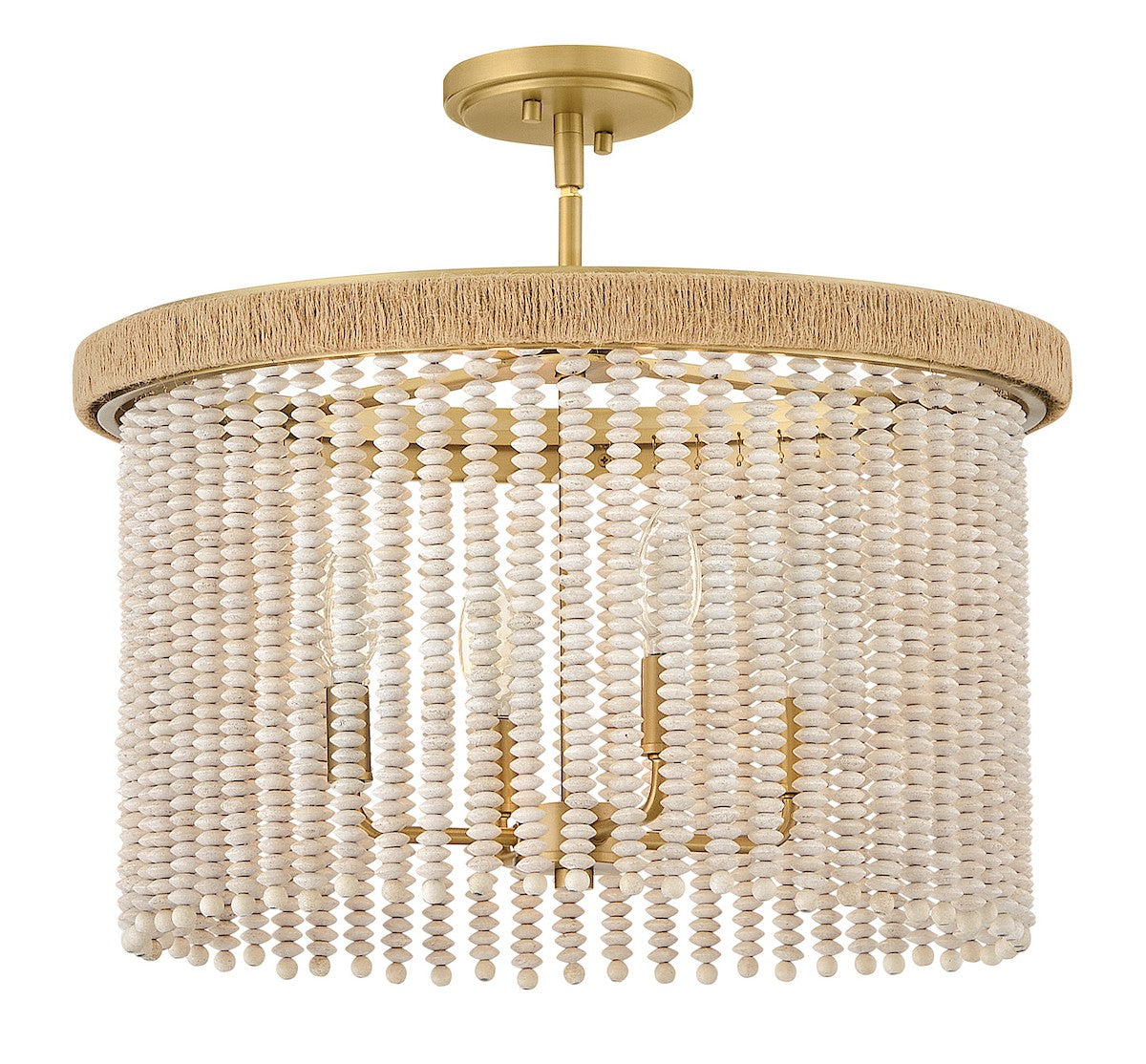 Hinkley Canada - 48607LCB - LED Convertible Semi-Flush Mount - Indra - Lacquered Brass