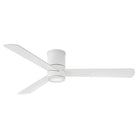 Hinkley Canada - 907552FMW-LDD - Téléviseur intelligent de 52 pouces Ventilateur  - Speck Flush - Blanc mat