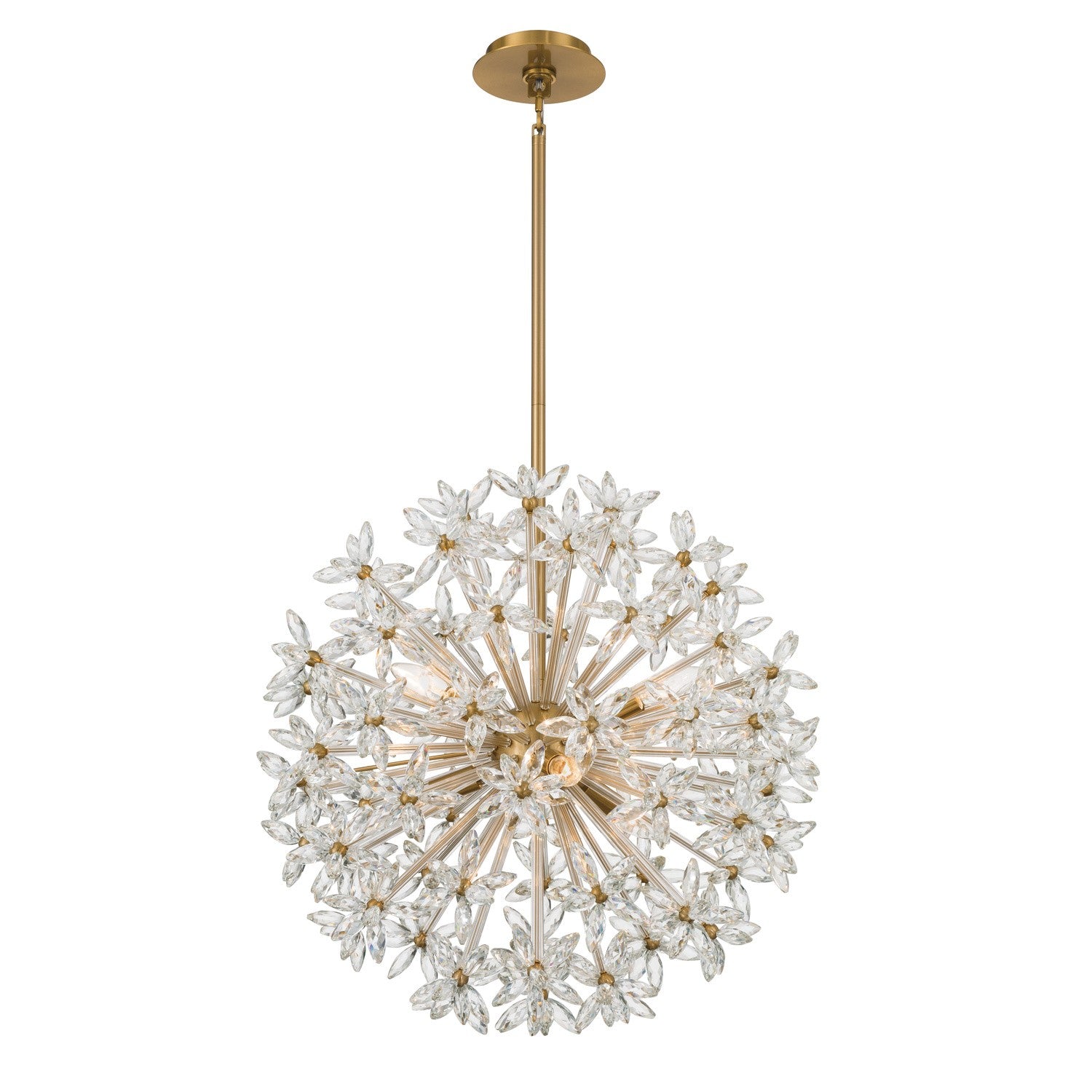 Crystorama - ADL-506-AG-CL - Six lumières Suspendu - Adley - Laiton vieilli