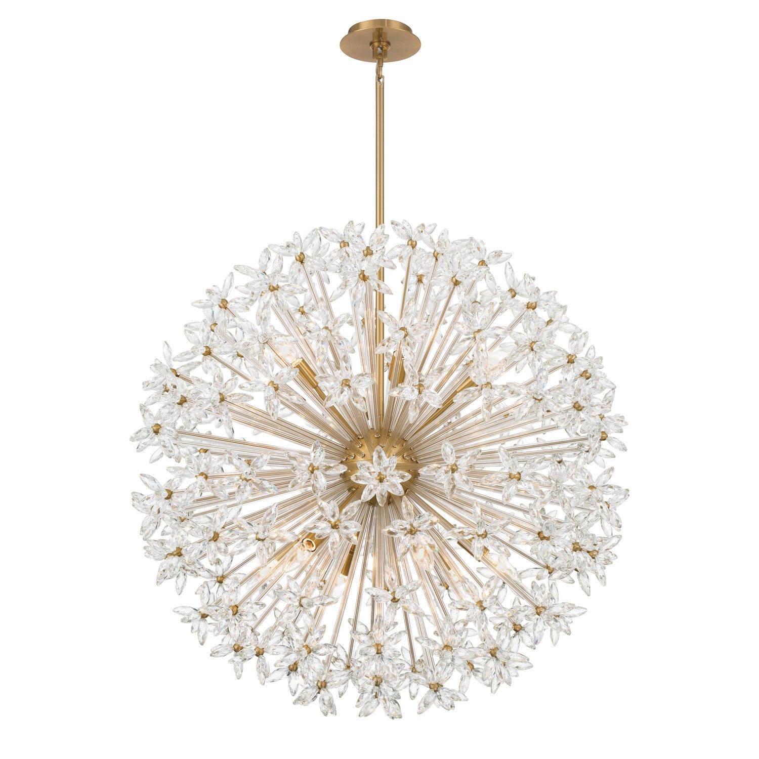 Crystorama - ADL-512-AG-CL - 12 Lumières Suspendu - Adley - Laiton vieilli