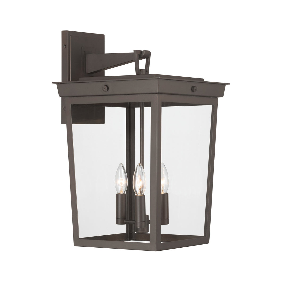 Crystorama - BEL-A8063-TZ - Lampe extérieure à trois lampes Murale - Belmont - Bronze crépusculaire
