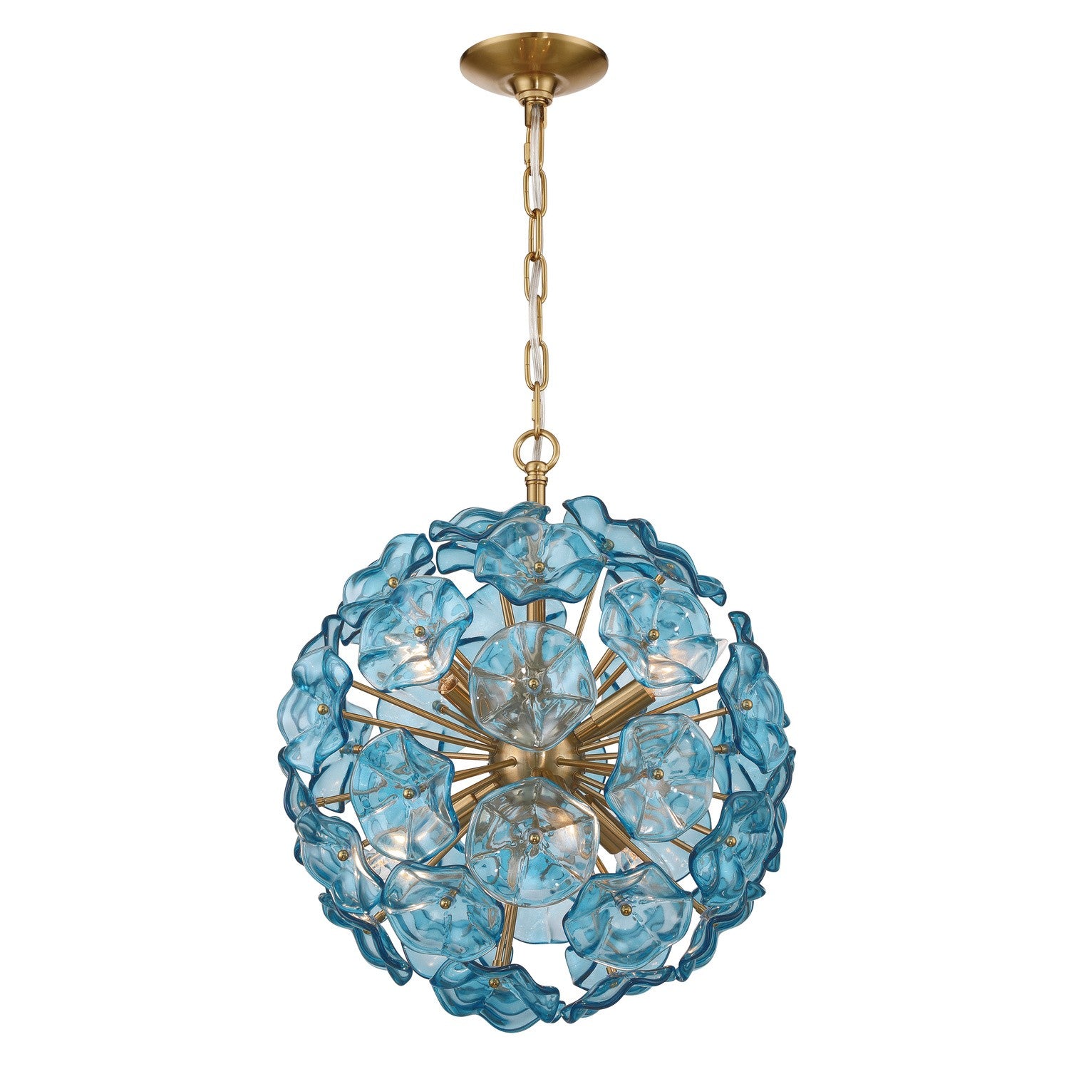 Crystorama - ESM-4005-AG-BL - Six Light Chandelier - Esme - Aged Brass