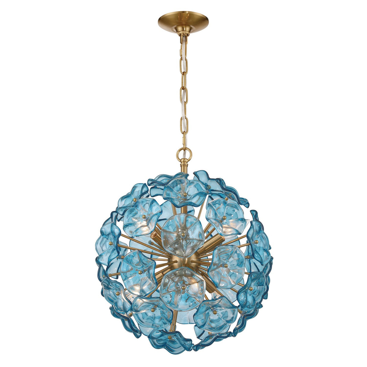 Crystorama - ESM-4005-AG-BL - Six Light Chandelier - Esme - Aged Brass