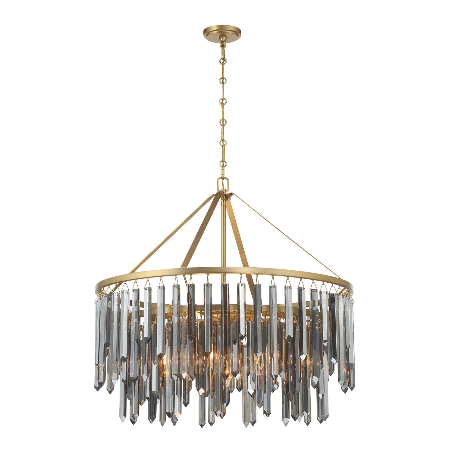 Crystorama - GEM-7005-MG-SS - Neuf Lumières Suspendu - Gemma - Or moderne