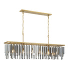 Crystorama - GEM-7007-MG-SS - Six Light Linear Chandelier - Gemma - Modern Gold