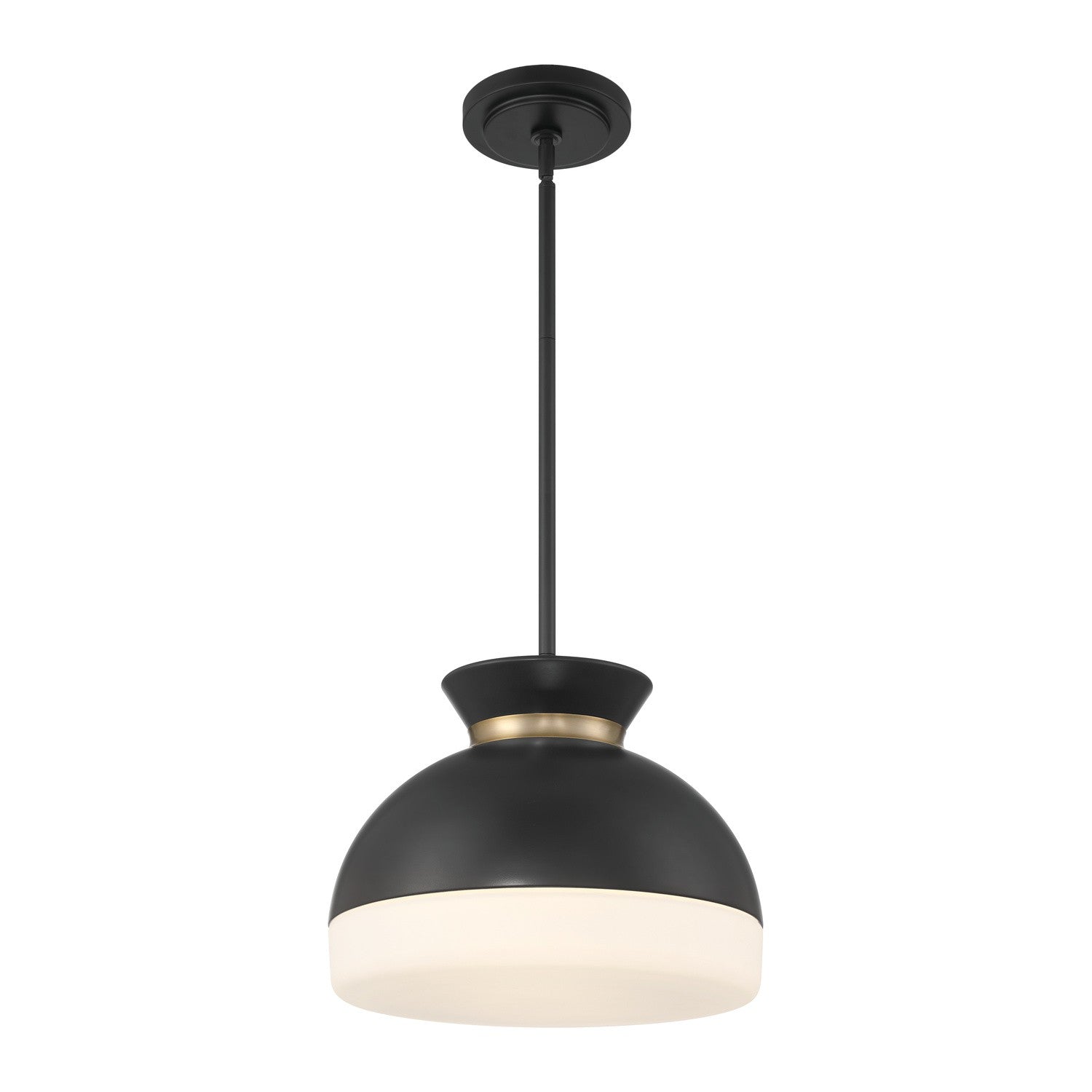 Crystorama - GID-4015-MK-VG - Deux lumières Suspension - Gidget - Noir mat + Or éclatant