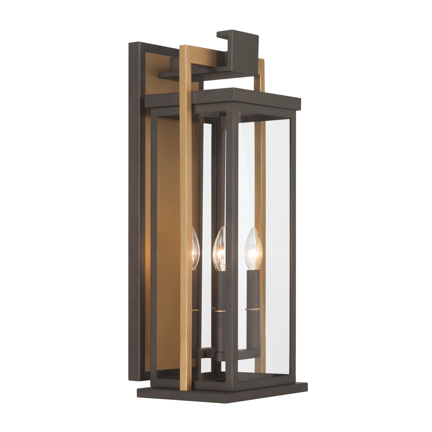 Crystorama - LDL-904-TZ-TG - Quatre lampes extérieures Murale - Lendel - Bronze crépuscule + Or texturé